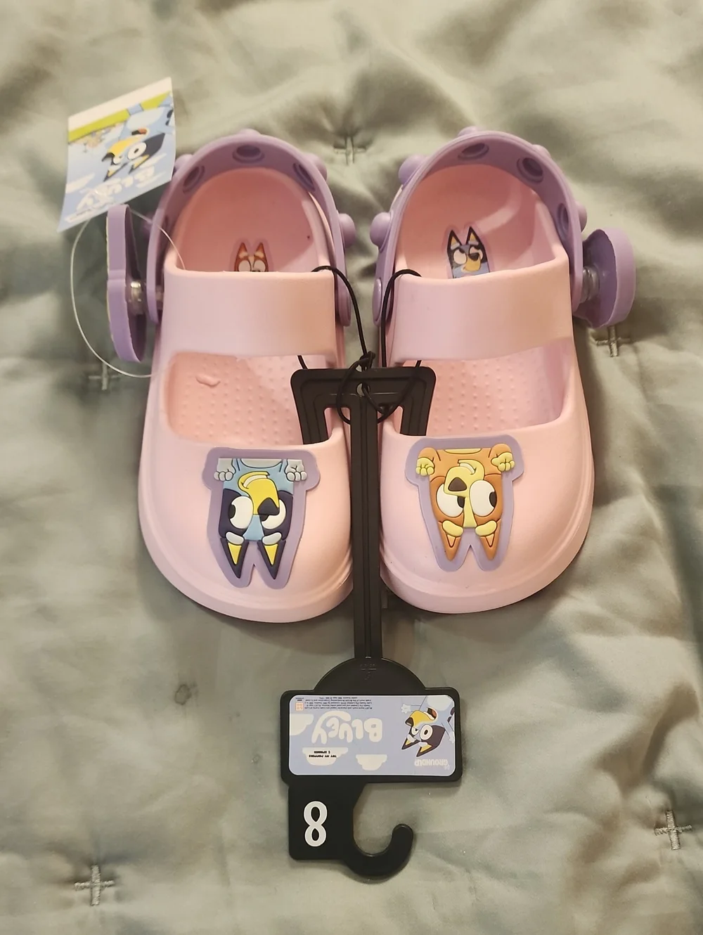 Kids Pink Cartoon Clog Shoes - Size 8